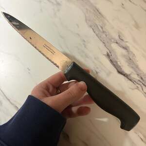 Tramontina 5-Inch Serrated Steak Knife with Black Polypropylene Handle